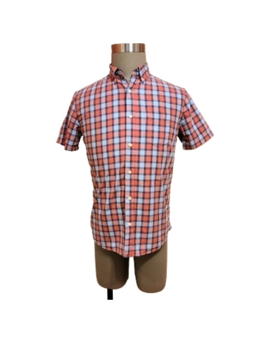 Aeropostale Plaid Button Down Shirt Red Blue Small